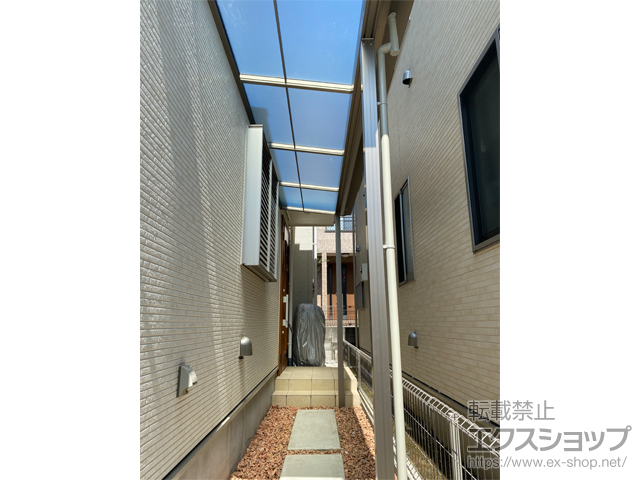埼玉県北本市ののテラス屋根 シャルレ テラスタイプ 単体 積雪〜20cm対応 施工例