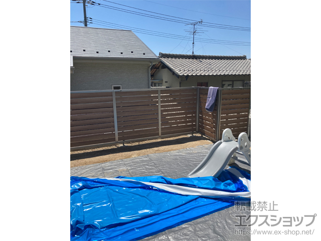 広島県広島市ののフェンス・柵 モクハイフェンス フリーポールタイプ 施工例
