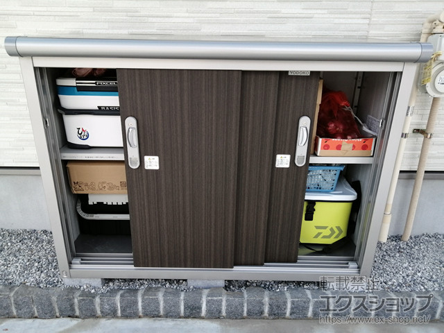 埼玉県鴻巣市のの物置・屋外倉庫 エスモ 一般型 1497×520×1101 ESE-1505Y-DW 施工例