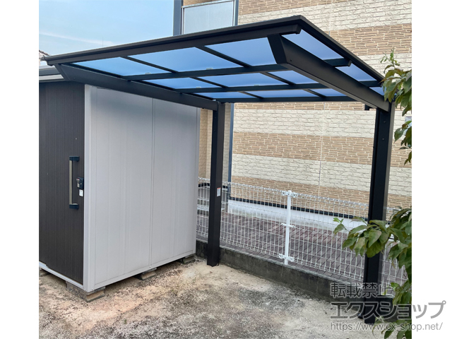 広島県三原市ののサイクルポート・駐輪場 ネスカFミニ (フラットスタイル) 積雪〜20cm対応 施工例