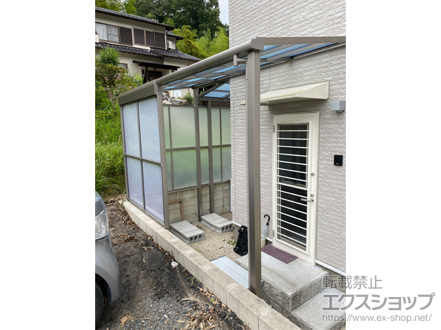 愛知県豊田市ののテラス屋根 スピーネ F型 テラスタイプ 単体 積雪〜20cm対応 *はね出し納まり 施工例