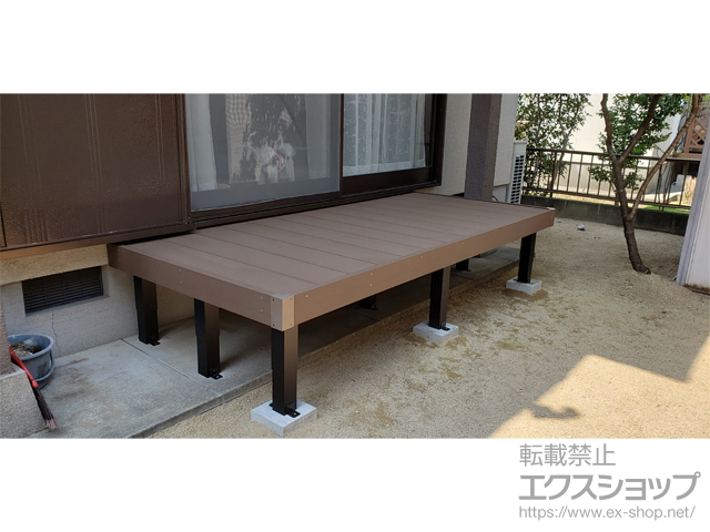 熊本県上益城郡益城町ののウッドデッキ マージウッドデッキ 施工例