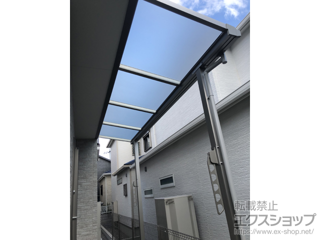 大阪府枚方市ののテラス屋根 ソラリア F型 テラスタイプ 単体 積雪〜20cm対応 施工例