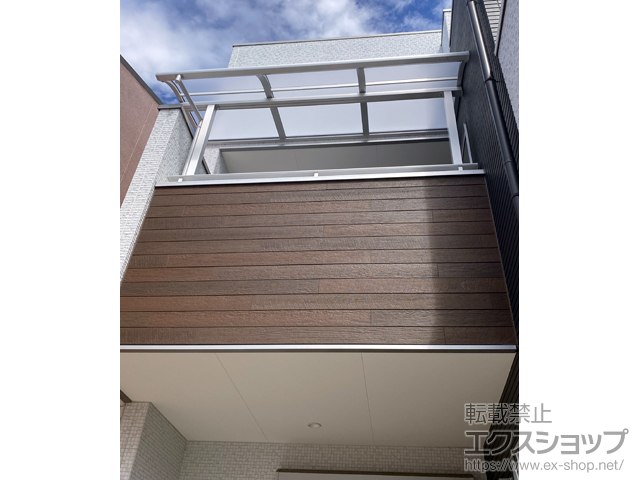 兵庫県明石市ののバルコニー・ベランダ屋根 スピーネ R型 屋根タイプ 単体 積雪〜20cm対応 施工例