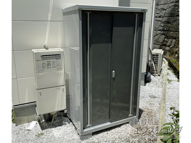 神奈川県横浜市のの物置・屋外倉庫 シンプリー 一般型 1100×755×1903 MJX-117E-P-PG 施工例