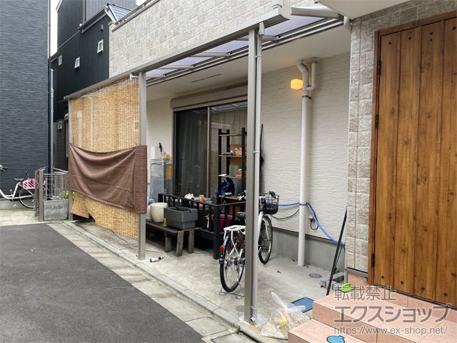 東京都葛飾区ののテラス屋根 ソラリア F型 テラスタイプ 連棟 積雪〜20cm対応 施工例