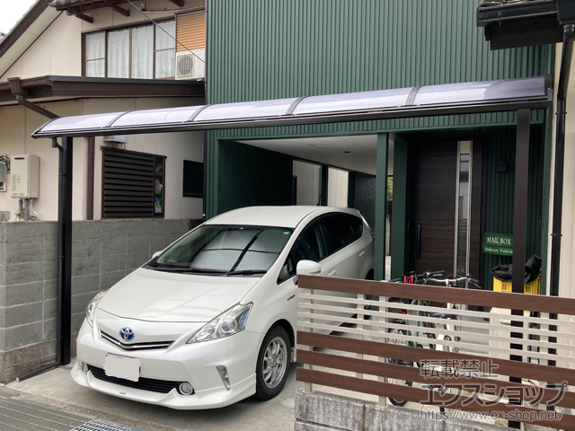 高知県香美市ののテラス屋根 ソラリア R型 テラスタイプ 単体 積雪〜20cm対応 施工例