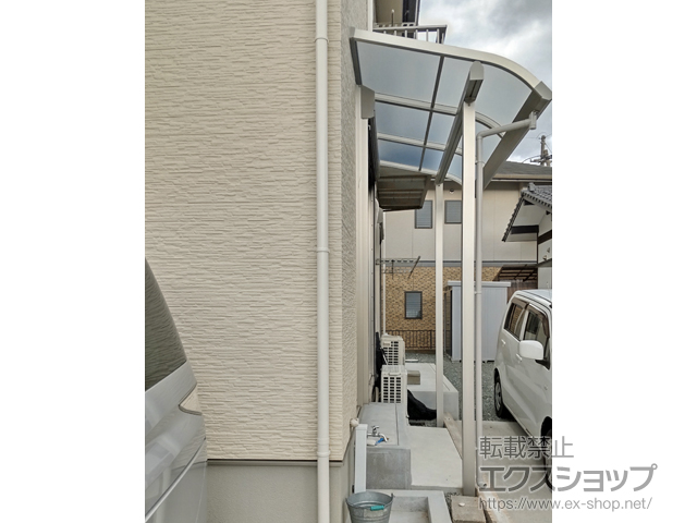 熊本県熊本市ののテラス屋根 ソラリア R型 テラスタイプ 単体 積雪〜20cm対応 施工例