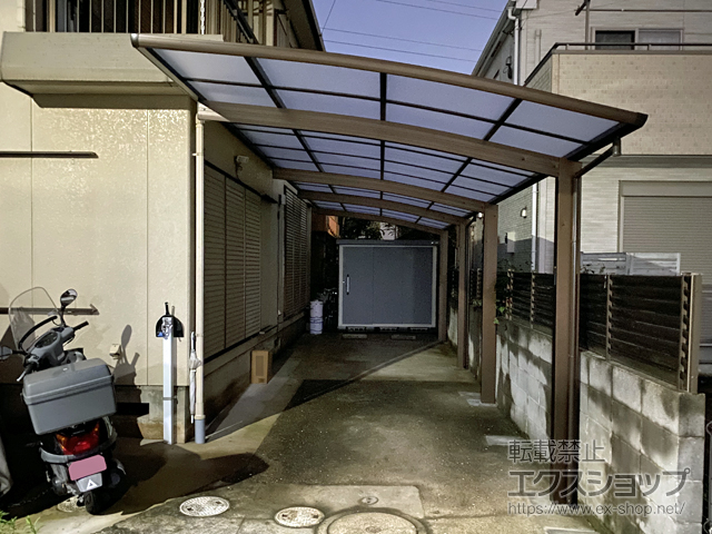 千葉県佐倉市ののカーポート プレシオスポート 縦連棟 積雪〜20cm対応 施工例