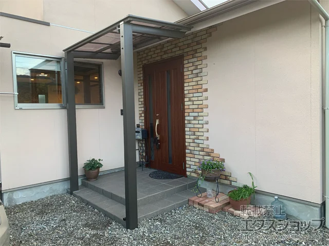 熊本県球磨郡錦町のLIXIL(リクシル)のテラス屋根 フーゴF 独立テラスタイプ 単体 積雪〜20cm対応 施工例