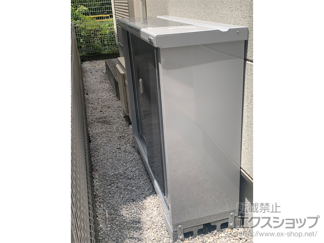 東京都多摩市のの物置・屋外倉庫 シンプリー 一般型 1320×415×1103 MJX-134B-P-PG 施工例