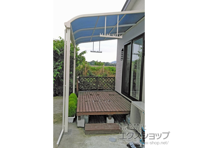 福島県いわき市ののテラス屋根 ソラリア R型 テラスタイプ 単体 積雪〜20cm対応 施工例