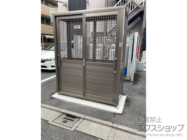 東京都足立区ののゴミステーション ゴミストッカー BM1型(メッシュ+パネルタイプ) 施工例