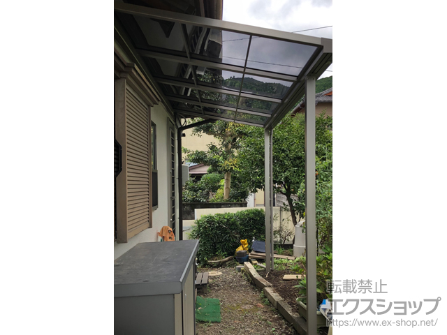 静岡県富士市ののテラス屋根 スピーネ F型 テラスタイプ 単体 積雪〜20cm対応 施工例
