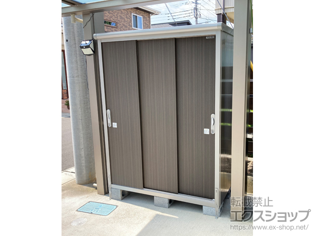 静岡県駿東郡清水町のの物置・屋外倉庫 エスモ 一般型 1497×650×1959 ESE-1506A-DW 施工例