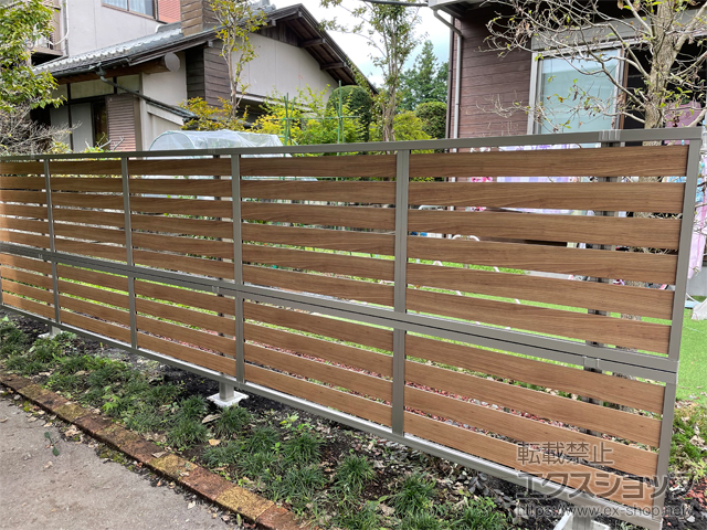 栃木県日光市ののフェンス・柵 モクハイフェンス アルミ多段柱仕様 施工例