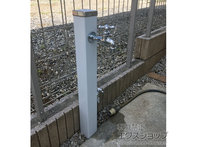 東京都東村山市のの立水栓・ガーデンシンク スプレ ＃2（スプレスタンド70 蛇口2個セット） 施工例