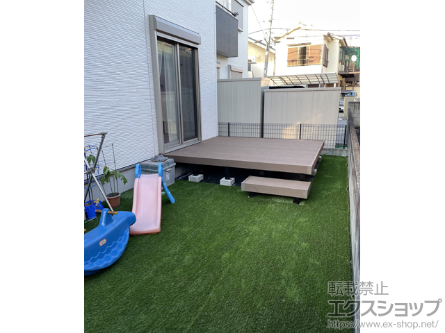 埼玉県草加市ののウッドデッキ リウッドデッキ 200 施工例