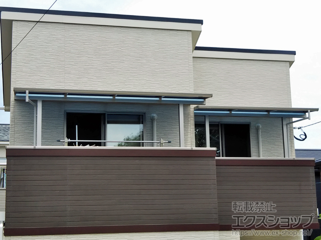 福岡県福岡市ののバルコニー・ベランダ屋根 プレシオステラスII F型 屋根タイプ 単体 積雪〜20cm対応 施工例