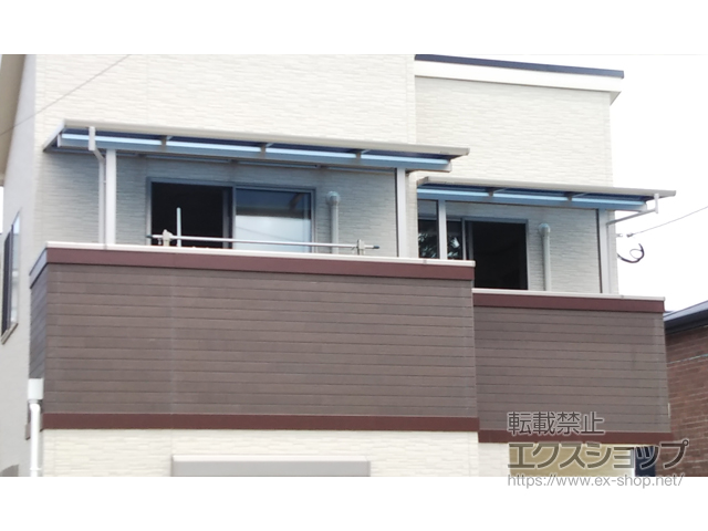 福岡県福岡市ののバルコニー・ベランダ屋根 プレシオステラスII F型 屋根タイプ 単体 積雪〜20cm対応 施工例