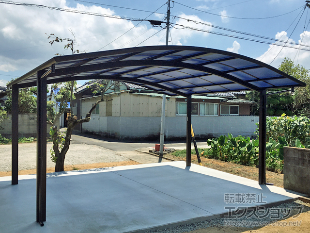 香川県観音寺市ののカーポート プレシオスポート ワイド 積雪〜20cm対応 施工例