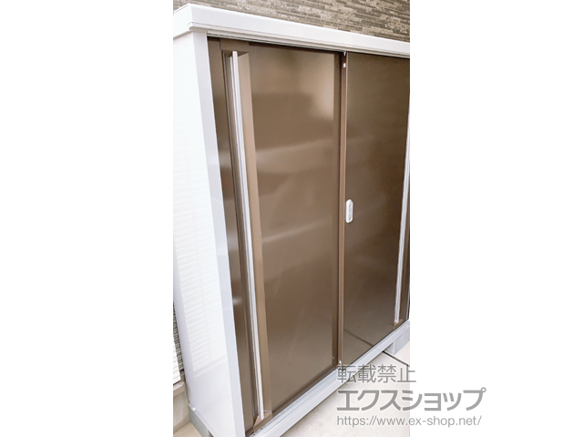 東京都江東区のの物置・屋外倉庫 シンプリー 一般型 1320×415×1603（MJX-134D-P） MJX-134D-P-TB 施工例