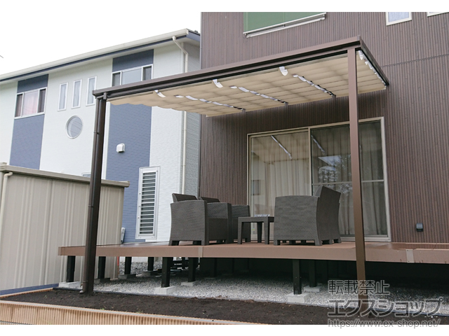 栃木県日光市ののテラス屋根 ソラリア F型 テラスタイプ 単体 積雪〜20cm対応 施工例