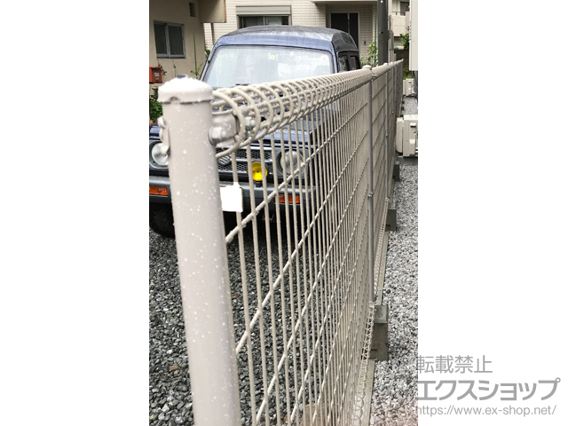 東京都町田市ののフェンス・柵 メッシュフェンス M0 間仕切柱施工 施工例