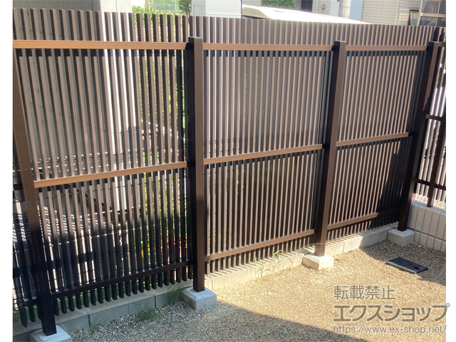 愛知県一宮市ののフェンス・柵 ラインスタイル Sタイプ（隙間25mm） 高尺タイプ 施工例