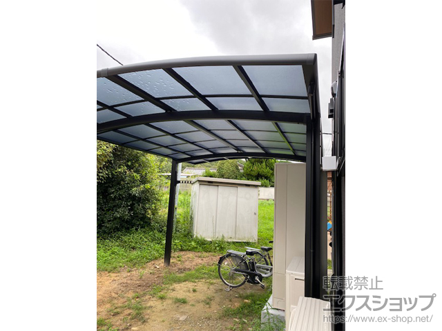 兵庫県赤穂市ののカーポート ネスカR (ラウンドスタイル) ワイド 積雪〜20cm対応 施工例