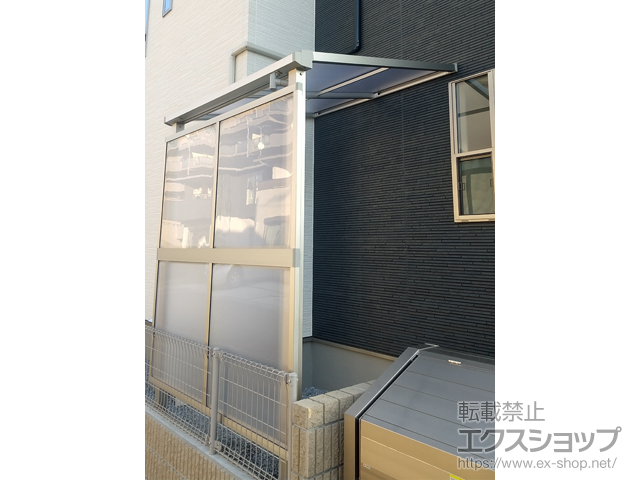 栃木県宇都宮市ののテラス屋根 プレシオステラスII F型 テラスタイプ 単体 積雪〜20cm対応 施工例
