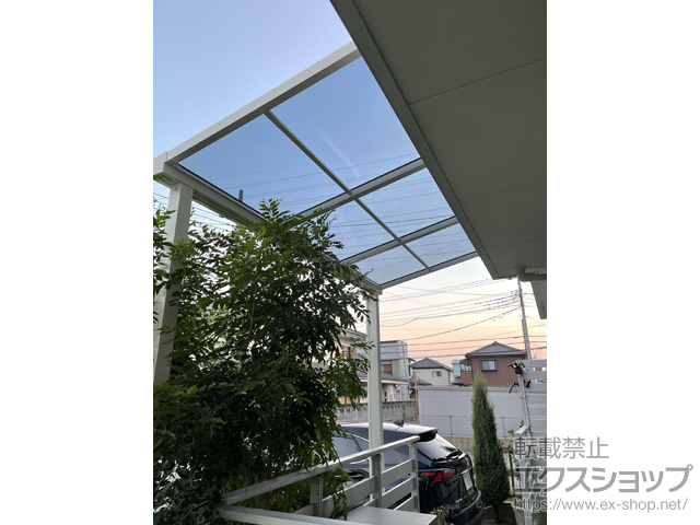 埼玉県北本市ののテラス屋根 ソラリア F型 テラスタイプ 単体 積雪〜20cm対応 施工例