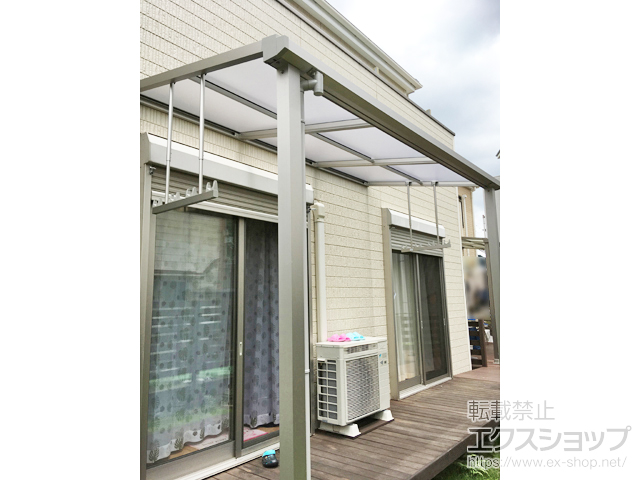 兵庫県揖保郡太子町ののテラス屋根 ソラリア F型 テラスタイプ 単体 積雪〜20cm対応 施工例