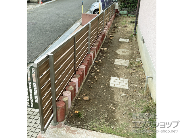 大阪府和泉市ののフェンス・柵 モクハイフェンス　フリーポールタイプ 施工例