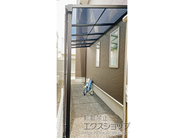 岐阜県大垣市ののテラス屋根 ソラリア F型 テラスタイプ 単体 積雪〜20cm対応 施工例