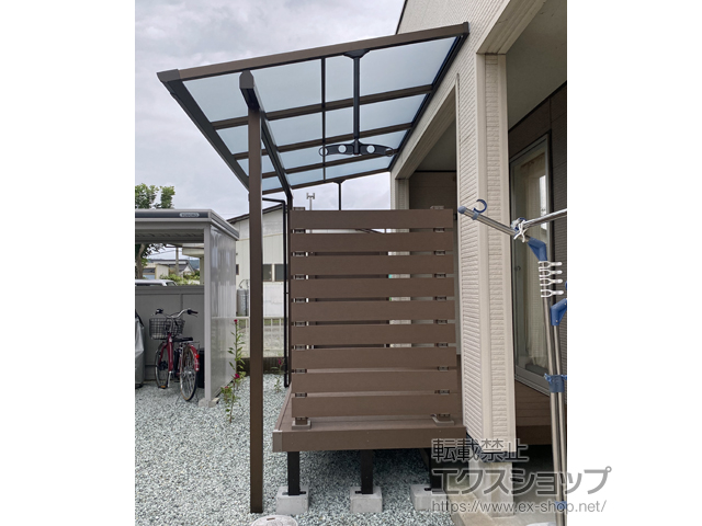 宮城県亘理郡亘理町ののテラス屋根 ソラリア F型 テラスタイプ 単体 積雪〜20cm対応 施工例