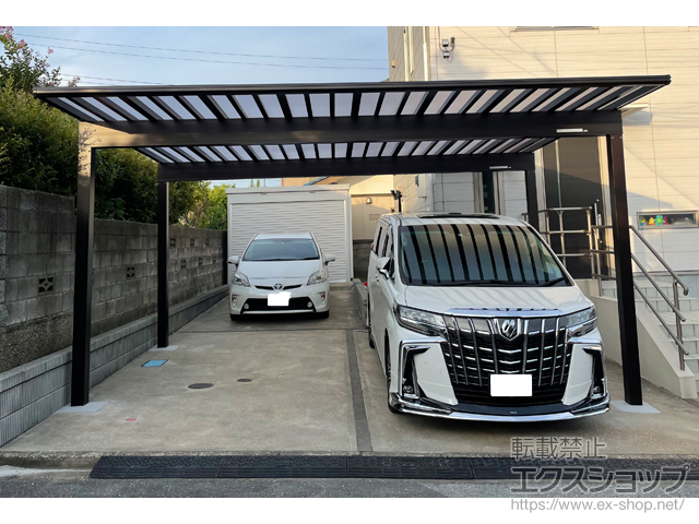 千葉県木更津市ののカーポート エフルージュ ツイン50 積雪〜50cm対応 施工例