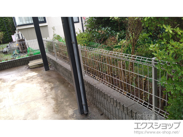 茨城県守谷市ののフェンス・柵 イーネットフェンス 3F型 自由柱施工 施工例