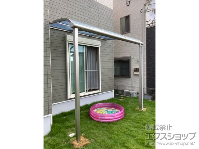 熊本県熊本市のの物置・屋外倉庫、テラス屋根、カーポート ソラリア R型 テラスタイプ 単体 積雪〜20cm対応 施工例