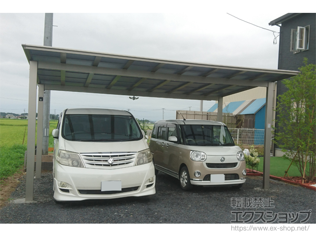 宮城県栗原市ののカーポート ソリッドポート ワイド 積雪〜20cm対応 施工例