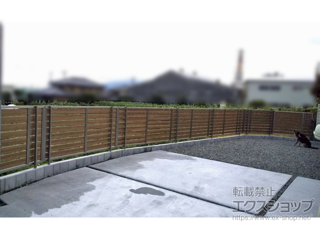 静岡県富士市ののフェンス・柵 モクハイフェンス フリーポールタイプ 施工例