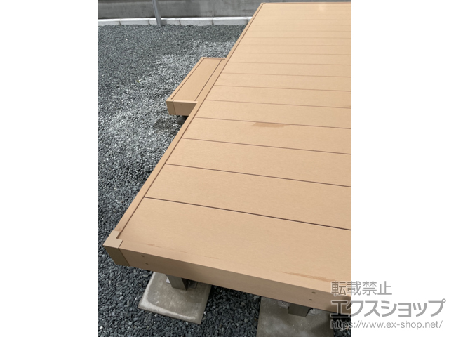 静岡県浜松市ののウッドデッキ リウッドデッキ 200＋独立式 リウッドステップ2型＋ 施工例