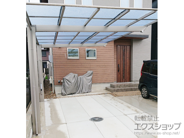 愛知県犬山市ののカーポート ネスカF (フラットスタイル) 積雪〜30cm対応*耐積雪・耐風圧パッケージ 施工例