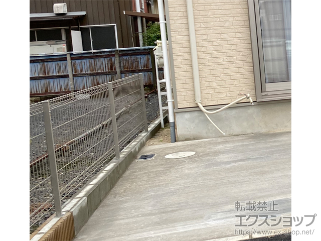 千葉県野田市ののフェンス・柵 イーネットフェンス 3F型　自由柱施工 施工例