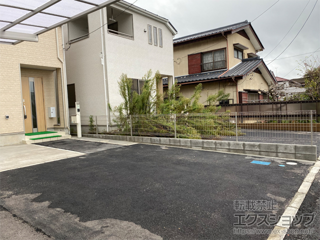 千葉県野田市ののフェンス・柵 イーネットフェンス 3F型　自由柱施工 施工例