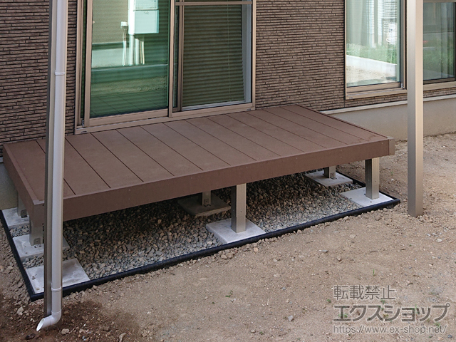 新潟県新潟市ののウッドデッキ リウッドデッキ 200 施工例