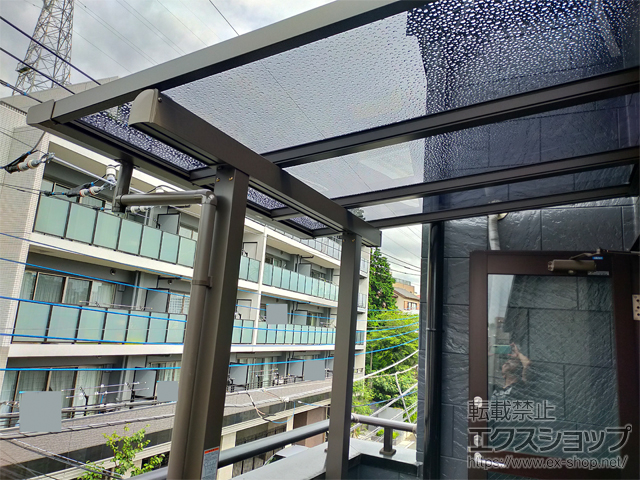 神奈川県川崎市ののバルコニー・ベランダ屋根 テラスVS F型 屋根タイプ 単体 積雪30cm対応 施工例