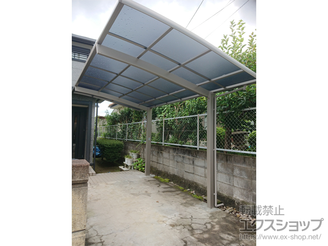 東京都日野市ののカーポート ネスカR (ラウンドスタイル) 積雪〜20cm対応 施工例