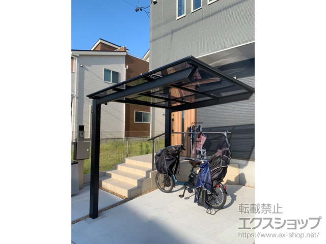 愛知県名古屋市ののサイクルポート・駐輪場 ネスカFミニ (フラットスタイル) 積雪〜20cm対応 施工例