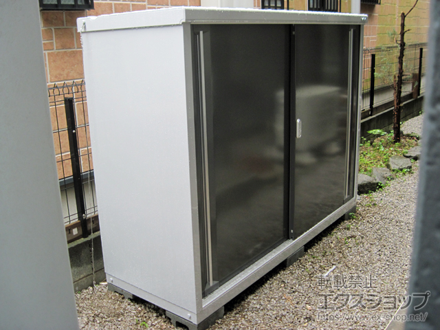 千葉県松戸市のの物置・屋外倉庫 シンプリー 一般型 1740×615×1303 MJX-176C-P-PG 施工例